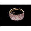 Image 6 : Gold With Ab Iridescent Rhinestone Crystal Bracelet / Cuff