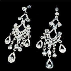 Chandelier Dangle Earrings Designer Costume Jewelry Czech Crystal