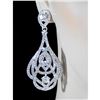 Image 2 : Silver Clear Rhinestone Drop Dangle Earrings