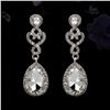 Image 1 : Czech Crystal & Rhinestone Drop Dangle Earrings
