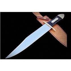 Handmade Hi Carbon Polished Steel Bowie Knife - Gorgeous Handle