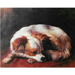 Original Oil on Canvas Hunting Dog Series. signed, Y.O.G. Bianco - Master Artist. Unique, Extraordin