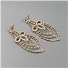 Image 1 : Art Deco-style 18kt Gold Plated Drop Earrings