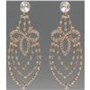 Image 2 : Art Deco-style 18kt Gold Plated Drop Earrings