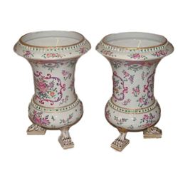 19thc Matched Pair, Victorian Porcelain Vases