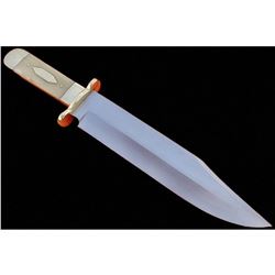 -HKC-40- Handmade 17 Inches High Carbon Steel Bowie Knife -Stained Bone Handle