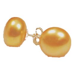 2017 new 7-8mm golden south sea pearl earrings 14K