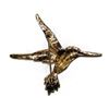 Image 3 : Hummingbird Bird Signed Pin Brooch Rhinestone 14k Gold Plated D M Lind