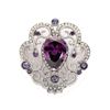 Image 1 : Rhinestone Purple Brooch