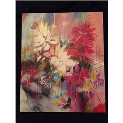 Abstract Floral Still Life, Studio Wrap Oil Painting