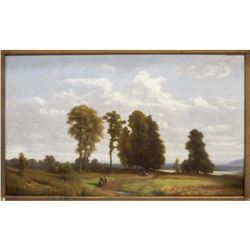 Framed Oil On Board Painting, Landscape