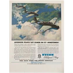 WWII Hycon Stratopower Avenger P-38 Ad