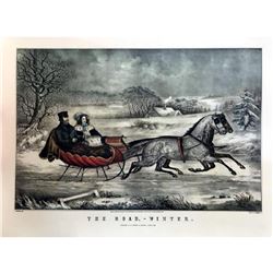 Roy King c.1987 Fine Art Lithograph, The Road, Winter