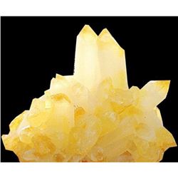 Rare Yellow Citrine Quartz Crystal Cluster Specimen - Stone Of Mind