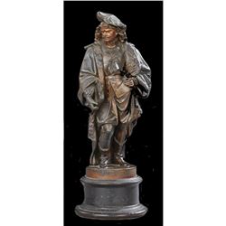 Late 19thc Patinated Statue of Rembrandt