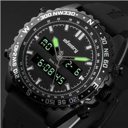 Mens LED Digital Quartz Wrist Watch Military Sport Tactical Army Rubber