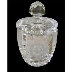 c1890 American Brilliant Cut Glass Mustard Jam Jar