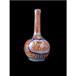 Antique Japanese Imari Butterfly Bud Vase