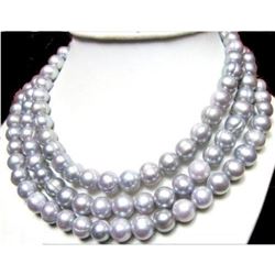 50 Inch Huge Aaa+ 11-13mm South Sea Gray Pearl Necklace 14k Gold Clasp
