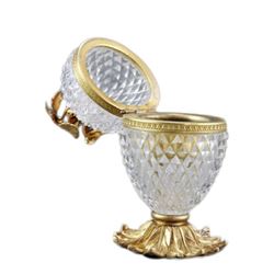 French Cut Crystal Jewel Casket Trinket Box