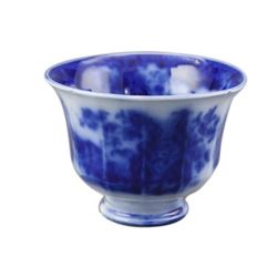 19th c Ironstone Flow Blue Cup