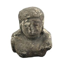 Ancient Artifact Fragment, Bust of Serene Buddha