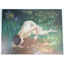 Signed Oil on Canvas Painting, The Spring