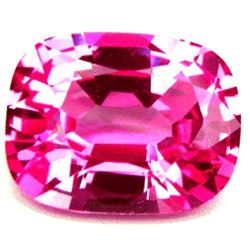 28.65cts Aaa Bianco Diamond Pink Sapphire Corundum Octagon Cushion 20x15mm
