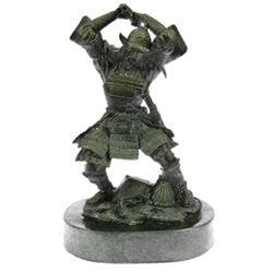 SAMURAI WARRIOR GENUINE HOTCAST PURE BRONZE STATUE ART