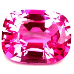 3.49cts Aaa Bianco Diamond Pink Sapphire Corundum Octagon Cushion 10x8mm