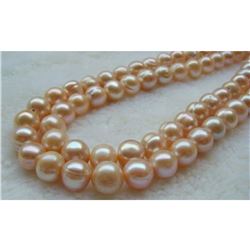 11-13mm Pink Baroque South Sea Pearls 14kt Gold 35" Necklace