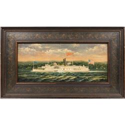 Oil On Board - "james W. Baldwin" - Signed J Clark