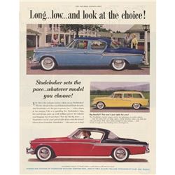 Three 1940's/ 1950's Original Studebaker Car Ads