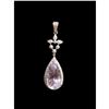 Image 2 : 20Ct. One of a Kind, Designer signed, r bianco 18kt White Gold and diamond pendant. Teardrop mount h