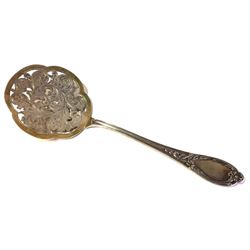 Antique Sterling Silver BonBon Spoon with Gold Wash by W. Lameyer & Sohn
