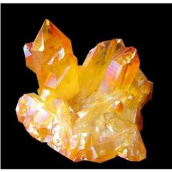 80g Orange Titanium Bismuth Cluster Aura Quartz Stone ~ Orange Crystal Rock