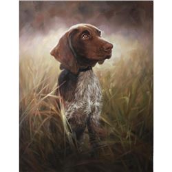 Original Oil on Canvas Hunting Dog Series. signed, Y.O.G. Bianco - Master Artist. Unique, Extraordin
