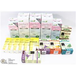 BAG OF SCENTED OILS AND SKIN CARE PRODUCTS