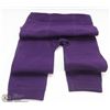 Image 1 : NEW PURPLE  FLEECE LINED LEGGINGS, ONE SIZE