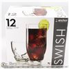 Image 1 : 12PC SWISH ANCHOR BEVERAGE SET (1 MISSING)