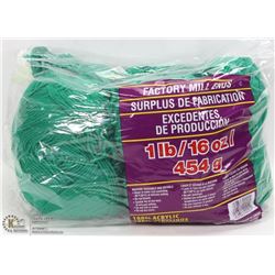 1LB BAG OF 100% ACRYLIC YARN GREEN