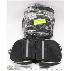 LOT OF 5 MINI BICYCLE SADDLE BAGS.