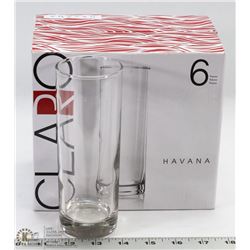 CASE OF 6PC HAVANA DRINKING GLASSES