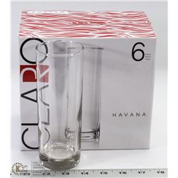 CASE OF 6PC HAVANA DRINKING GLASSES