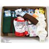 Image 1 : FLAT OF ASSORTED KIDS SOCKS W/ KNITTED HEAD BANDS