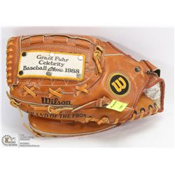 WILSON BASEBALL GLOVE FROM GRANT FUHR