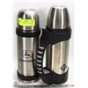 Image 1 : PAIR OF THERMOS'S, JOHN DEERE & ROCK