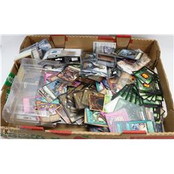 EXTRA LARGE FLAT OF COLLECTOR CARDS INCL COINS,