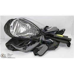 LOT OF 2 MATRIX RACKETS WITH CASE & DUFFLEBAG.