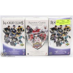 3 UNOPENED BOXES OF ROOKIES, UPPERDECK HOCKEY